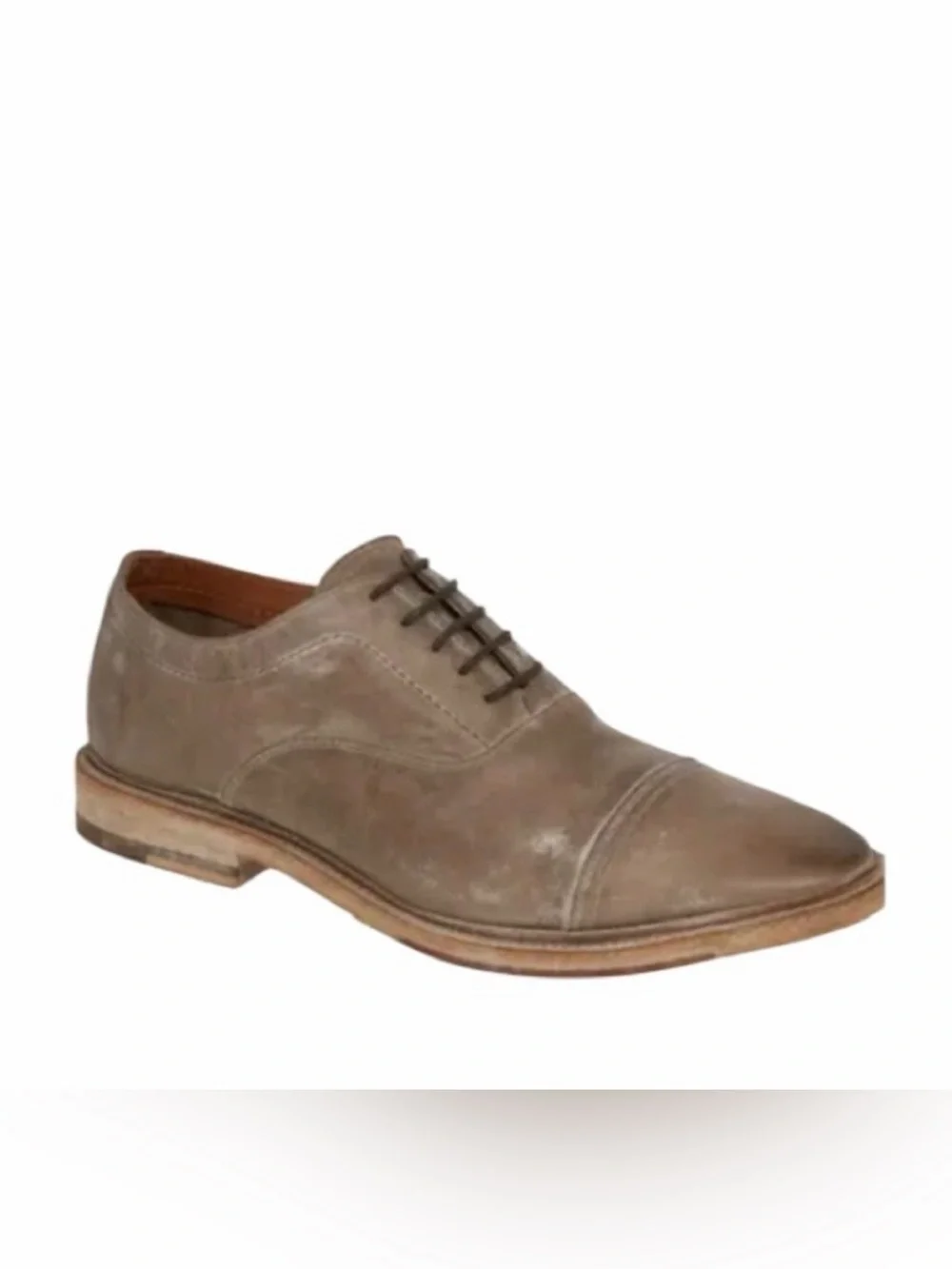 Frye Paul Bal Cap Toe Taupe Leather Oxford Sz 11 Lace Ups Business Contemporary